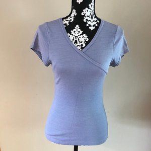 Michael Stars Shine Cross Top Periwinkle OSFM